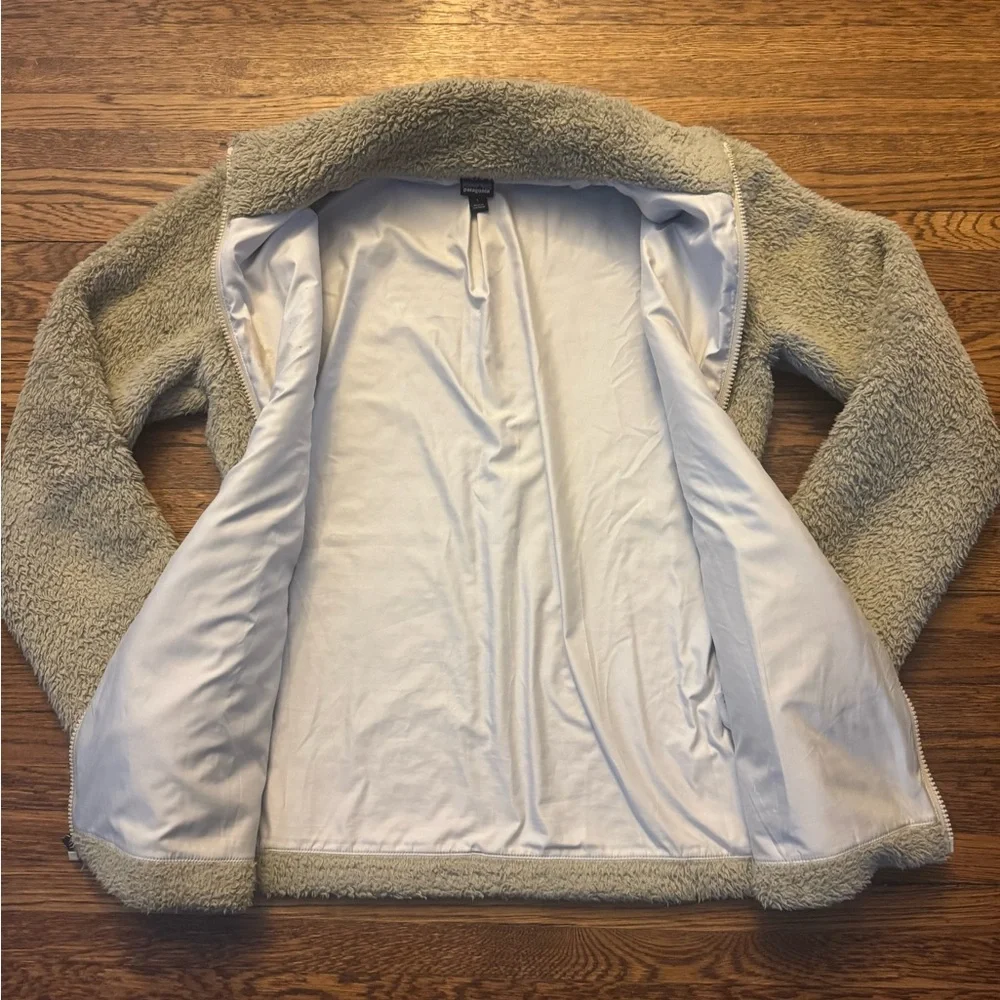 #688 Patagonia Los Gatos Fleece Jacket Women's LARGE 16 High Pile Boa Beige - Picture 9 of 12